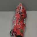 NUOBESTY Christmas Glitter Poinsettia Flowers Artificial Flowers for Christmas Tree Decorations Red Wreath Florals with Stems and Clips 12 Pack