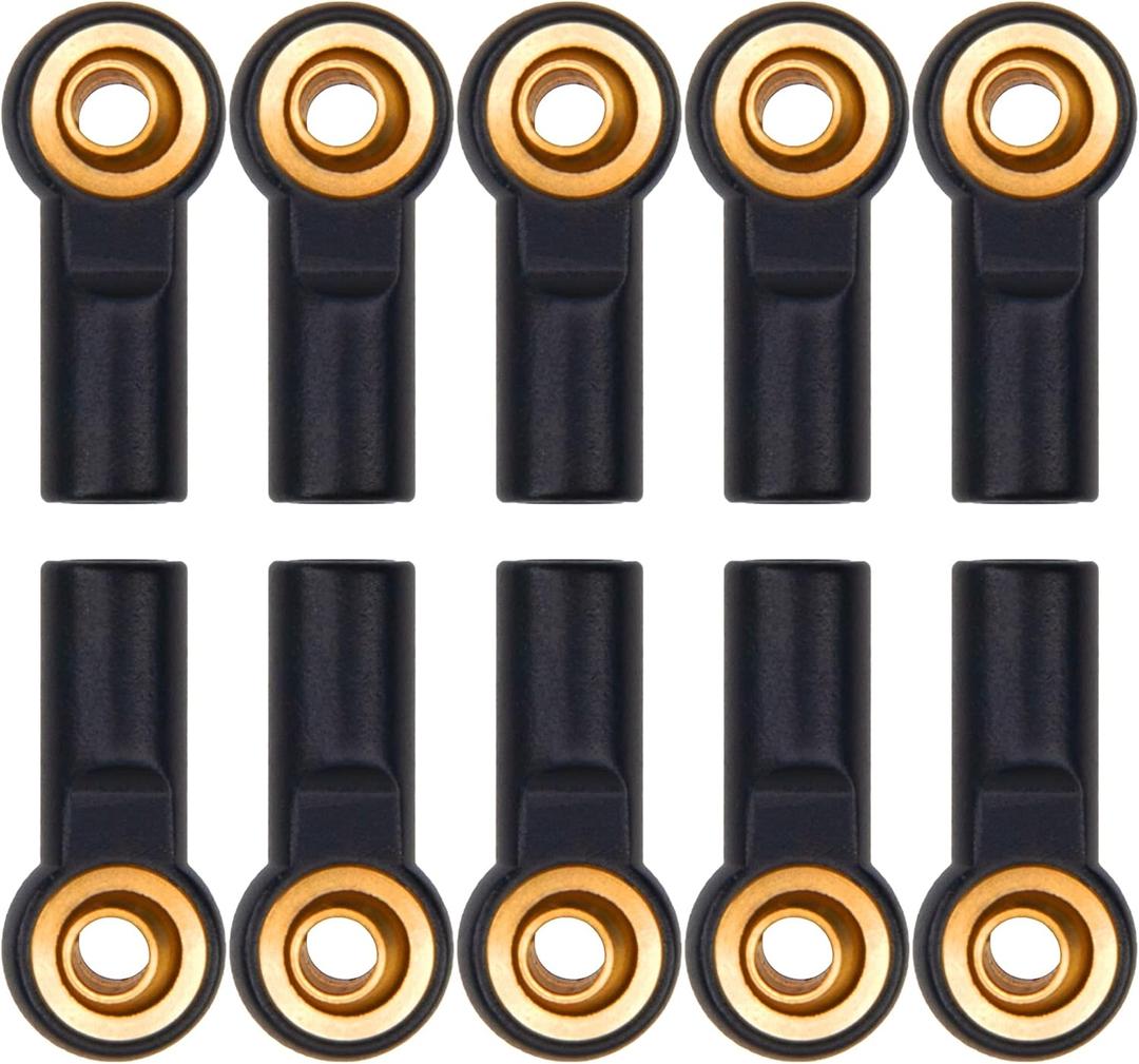 12Pack Vgoohobby Aluminum M3 Tie Rod End Link Rod Ball Head Joint CW Holder 20mm Compatible with Tamiya Axial Redcat HPI Traxxas HSP 1/10 RC Truck Crawler Car (Black)