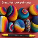 ARTISTRO 36 Acrylic Paint Markers for Rock, Fabric, Wood, Glass, Eggs - Dual-Tip Paint Pens for Coloring Books for Adults, Teens, Kids - Art & Craft Supplies - Gift Idea - Easter Basket Stuffers