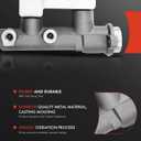 A-Premium Brake Master Cylinder Compatible with Chevy, Cadillac, Dodge and GMC Vehicles - Ram 1500, Escalade, C1500, C2500, K1500, K2500, Tahoe, Yukon