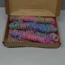 Sosation 200 Pcs Glow in The Dark Springs Cat Toys Kittens Wide Colorful Springs for Indoor Cats Jelly Color Plastic Coil Spiral Interactive Play Kitten Toys for Chase, Hunting and Exercise