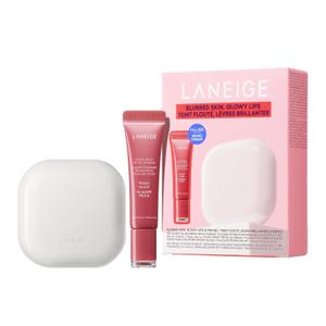 LANEIGE Blurred Skin & Glowy Lips Set | Laneige Neo Blurring Powder & Glaze Craze Tinted Lip Serum | K-Beauty Duo for Shine-Free Skin & Glassy Lips