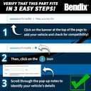 Bendix Premium PRT5146 Front Brake Rotor for Ford F-150 1998-1997, F-150 2003-2000, F-150 Heritage 2004 (4WD models with 5 Studs)