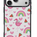 Clear TPU Phone Case Cover for iPhone with Design, Drop Protection, Cute Case for Girl Women (Flamingo, iPhone 17 Pro)