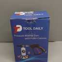 Tool Daily Short Pressure Washer Gun with Foam Cannon, 1/4 Inch Quick Connector, with 5 Pressure Washer Nozzle Tips, 1 Liter