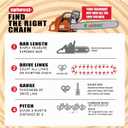 6 Inch Mini Chainsaw Chain 1/4" Pitch- .043" Gauge 37 Drive Links Low Kickback,Blade,Superior Lubrication,Hand Held,Fits All 37 Drive Link 6-inch cordless lithium chainsaws on the market.(40ETP37X1)