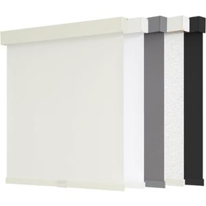AOSKY Blackout Roller Shades Cordless Blinds for Windows, Free-Stop Shades with Valance, Thermal Insulated Fabric, UV Protection, Natural Woven Blinds for Home and Office (71" W x 72" H, Ivory)