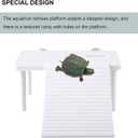 DAUERHAFT Tortoise Platfor,Reptiles Tortoise Floating Platform with Climbing Ladder Terrarium Aquarium Tank Ornament, ABS,14 10 6.5cm,for Fish Tank