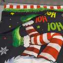 Merry Christmas Bathroom 4-Piece Set, Shower Curtain, Non-Slip Rug, Toilet Seat Cover and Bath Mat Christmas Holiday Bathroom Decor with Hooks 72 x 72 inches (Style 2)