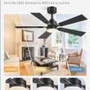 Fanbulous 2 Pack of 42 Ceiling Fans with Lights and Remote, Modern Low Profile Ceiling Fans with Dimmable 3CCT Quiet DC Motor, Reversible Ceiling Fan with 6-Speeds Timer for Bedroom(Black)