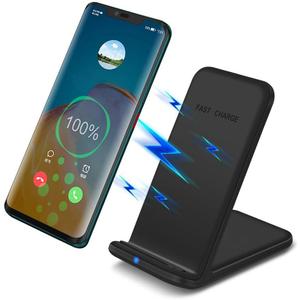 Wireless Charger, 20W Max Fast Charging Stand for Samsung Galaxy S24 S24+ S24 Ultra S23 S22 S21 S20 S10 S9 S8 Note20, Charging Station for Google Pixel 8 7 6, for iPhone 15 14 13 12 11, etc (1 Pack)