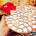 Baby Birthday Decoration 74 Pcs Dinosaur Eggs Baby Shower Guest Book Alternatives Baptism Baby Shower Decorations Keepsake (Red-Dinosaur)