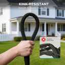 Lightweight Flat Garden Hose 100 FT, 3/4" GHT Flexible Water Hose with Spray Nozzle, Durable 800D Fabric, Kink Free Design, Portable Garden Hose for Lawn, Yard, Car Wash