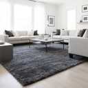 Grey Area Rugs for Bedroom Living Room, 4x6 Soft Large Fluffy Fuzzy Shag Plush Furry Grey Carpet, Soft Indoor Floor Mat for Kids Nursery Home Dorm Office Decor Aesthetic