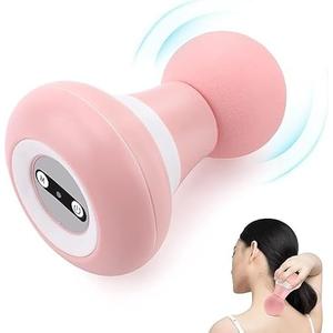 KANATHA Wireless Handheld Electric Massage Stick, 7cm x 11cm Compact Design with 6 Vibration Modes – Perfect for Men and Women for Shoulder, Neck, and Back Relief (Pink)