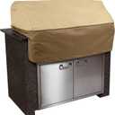 Classic Accessories Veranda Water-Resistant 32 Inch Island BBQ Grill Top Cover (Pebble/Bark/Earth)