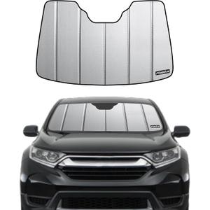 Pigenius Windshield Sunshade for Honda CR-V 2017-2022, Premium Grey Leather Finish