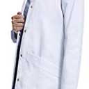 Dr. James Premium Lab Coat for Women, Multiple Pockets, Classic Fit, Concealed Snap Closing, 37" Length (10 (M))