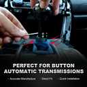 Universal Carbon Fiber Shift knob Round Ball Compatible with Lock/Button Automatic Transmission,Give for Boyfriend Father's Carbon Pattern Gear Shift Gift Box(Black)