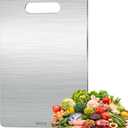 Palksky Titanium Cutting Board, Stainless Steel Cutting Board For Kitchen, Titanium Chopping Board - 13.4"L x 9"W