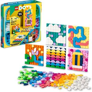 LEGO DOTS Adhesive Patches Mega Pack 41957 Arts and Crafts 5-in-1 Mosaic Making Building Kit, DIY Sticker Patches, Gift Idea for Creative Kids, Make Custom Designs for Notebooks, Phone Cases and More