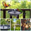 3 Pack Summer Bird Bath Fountain Kit 12 Inch Decorative Birdbath with Electric Water Pump, Deck Clamp & Wall Mount Includes Outdoor Cord Protector Tape for Garden, Patio, Backyard