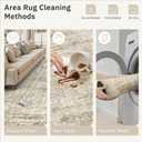 Soalmost 2x3 Washable Rugs for Kitchen, Floor, Entryway, Powder Room Small Area Rug Non-Slip Vintage Low Pile Throw Door Mat Brown