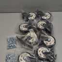 Caster Wheels - 3 Inch Casters Set of 8 Heavy Duty, BOSGEOT Locking Industrial Caster with 360 Degree No Noise Polyurethane Wheels, Swivel Plate Casters with Brake - Pack of 8