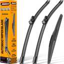 AUTOBOO 24"+19" Windshield Wipers Blades Replacement for Honda CRV CR-V 2023 2024 2025 with 10 Inch Rear Wiper Blade -Original Factory Quality (Pack of 3)