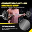 Weight Lifting Bar 57", 1" Standard Straight Barbell Bars Olympic for Home Gym Weight lifting/Strength Training/Squat/Bench Press/Deadlift/Lunges/Hip Thrusts, 2 Star Collars (480lb Weight Capacity)