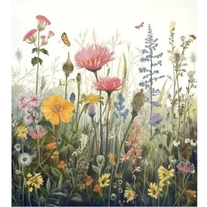 Flowers Dishwasher Magnet Cover for Washers Fridge Panel Decal Cover Washing Machine Cabinet Reusable Dishwasher Door Covers Decorative-23"W x 26" H Inch