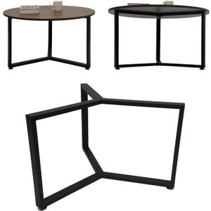 Round Metal Coffee Table Legs,Large Circle End Table Legs 18 Inch,Black Iron Dining Table Base Only
