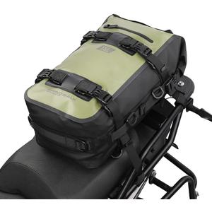 Rhinowalk Motorcycle Tail Bag Motorbike Side Bag 15L Full Waterproof Motor Saddle Pannier Bag Rear Rack Trunk Professional Motor Accessories-Green