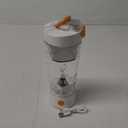 Electric Protein Shaker Bottle, USB Rechargeable Mixing Cup, Water Drink Mixer Portable Bottles for Gym Sport, BPA-Free Tritan, 22oz (White)