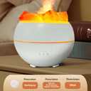Himalayan Salt Stone LED Ambient Light Humidifier, Dual Mode Flame Light and Gradient Color USB Aromatherapy Machine, A Combination of Two In One Bedside Night Light and Humidifier.
