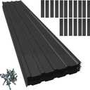 18 pcs Galvanized Steel Roof Panels,L42.52W17.72 Inch Metal Roof Panels,Corrugated Tin Roofing Panels Roof Protector for Garages,Sheds,Stables and Mobile Homes