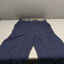 Made By Johnny Women's High Elastic Waistband Wide Leg Palazzo Culotte Gaucho Capri Pants (M, Blue)