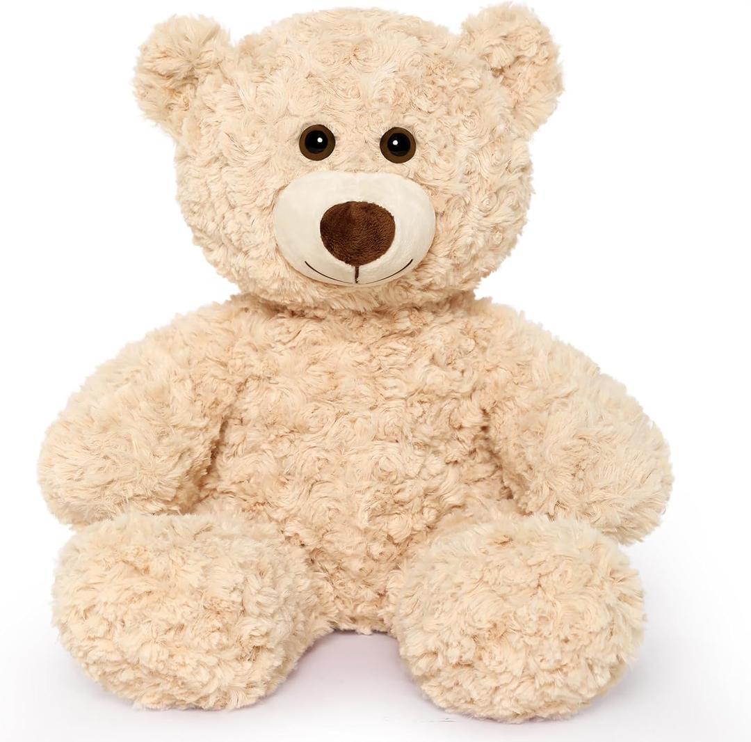 Tezituor Small Teddy Bear Stuffed Animals, Cute 18inchTeddy Bear Plush Toys for Kids Girl Boy, Valentines Teddy Bear plushie Gift for Girlfriend Boyfriend Women Wife, Beige