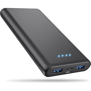 Portable Charger Power Bank 25,800mAh,5V/3A USB C in&Out Fast Phone Charging with Intelligent Smart IC,3 USB Port External Cell Phone Battery Pack Compatible with iPhone 16 15 14,Galaxy, Android-Blue