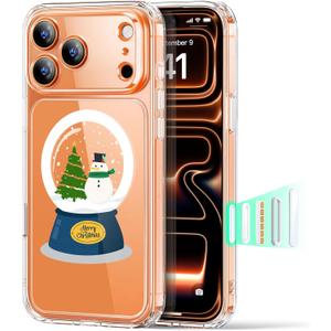 ESR for iPhone 17 Pro Case, Camera Control Cover, Compatible with MagSafe, Shockproof Military-Grade Protection, Magnetic Phone Case for iPhone 17 Pro, Classic Hybrid Case, Christmas Globe