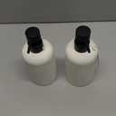 Soap Dispensers 400mL 13.5 OZ, 2 PCS Luxurious Hand Dish Lotion Shampoo Soap Dispenser Jar, Travertine Soap Pump Bottles for Kitchen Bathroom Countertop (Cream)