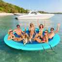10FT Inflatable Water Hammock for Adults,Round Floating Ring for Lake
