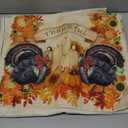 Larponder Thanksgiving Fall Turkey Pumpkin Table Runner, Harvest Decor Polyester Fabric with Wrinkle Resistant and Water Resistant, Autumn Table Decor for Dining Room (13 x 108 Inches)