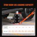 VEVOR Air Jack, 3 Ton/6600 lbs Triple Bag Air Jack, with Heightened Column Lifting Up to 21.3 Inch & Adjustable Handle, with Thick Rubber Pad, 1-6S Lifting Pneumatic Bag Jack Fits for Car, SUV