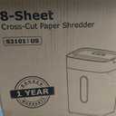 BONSEN Shredder for Home Office, 4 Gallons 8-Sheet Cross Cut Credit Card Shredder, Small Paper Shredder for Home Use, High Security Level P-4, ETL Certification (S3101)