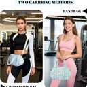 Small Gym Bag for Women, Mini Crossbody Gym Bag with Detachable Strap, Floral Tote Bag with Wet Pocket for Sport Work Fitness Travel