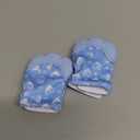 2Pack Silicone Teething Mitt, Soothing Infant Teething Mitten Pain Relief, Prevent Scratches Glove, Safe Silicone Teething Toys for 0-12 Months Blue Heart