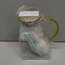 Baffect Water Pitcher, High Borosilicate Glass Jug with Stainless Steel Lid, Leakproof Fridge Door Carafe for Hot or Cold Beverage Vertical Pattern (1.8 L/63 oz.)