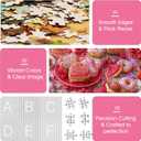 2 x 500 Piece Puzzle for Adults Donuts Dessert Jigsaw Puzzle 500 Pieces for Adults Interlock Perfectly Letter on Back No Dust, Home Decor Birthday Party Gift Toy for Men Women Elders Seniors
