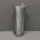 Hon&Guan 4-Inch Semi Rigid Dryer Vent Hose, 5 Feet Flexible Aluminum Duct with 2 Clamps and Aluminum Foil Tape (Silver)